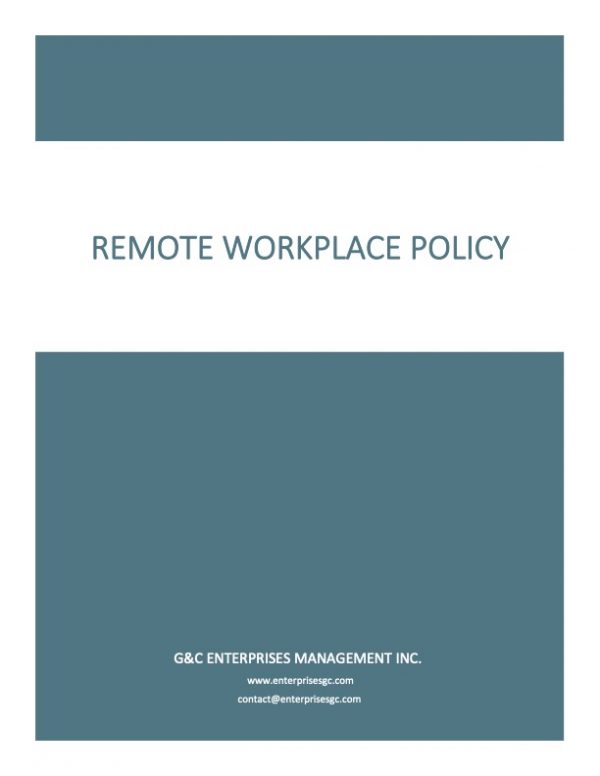 Remote Workplace Policy Template