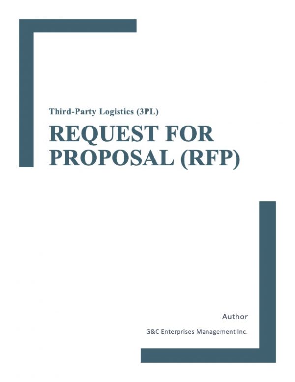 A Request for Proposal (RFP) for Third-Party Logistics (3PL)