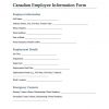 Canadian Employee Information Form Template - Image 2