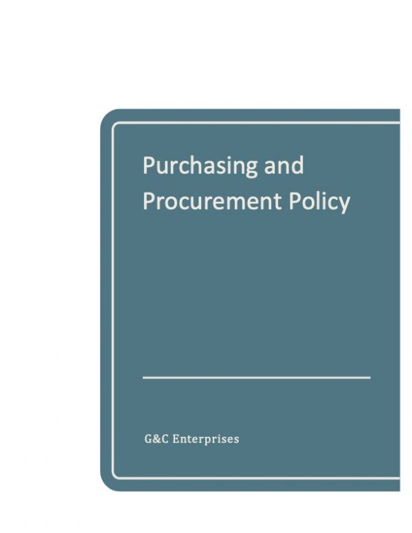 Purchasing and Procurement Policy Template