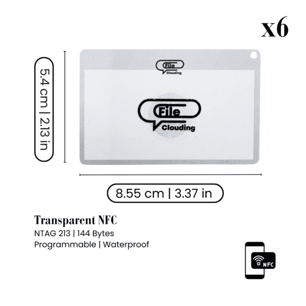 6 Packs of NFC Transparent NTAG 213 - Image 3