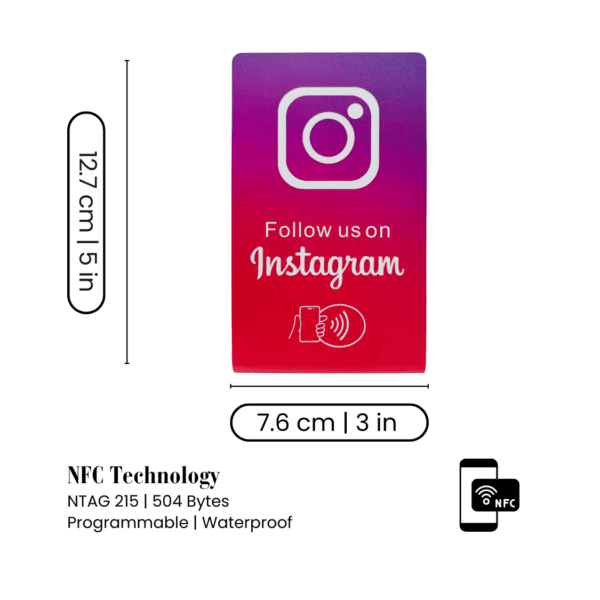 Instagram Follow Us NFC Tab Stand - Image 3