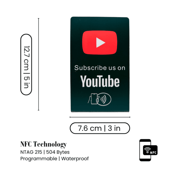 YouTube Follow Us NFC Tab Stand - Image 3