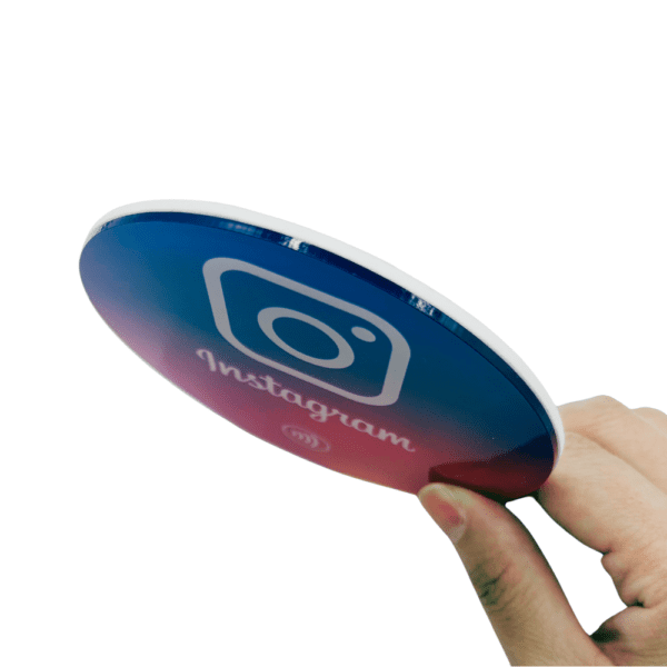 Instagram Follow Us NFC Tab Round Sticker - Image 4