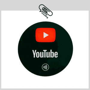 YouTube Follow Us NFC Tab Round Sticker