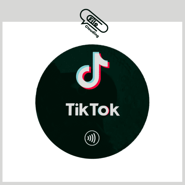 TikTok Audience Grow NFC Tab Round Sticker