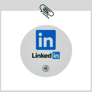 LinkedIn Networking NFC Tab Round Sticker