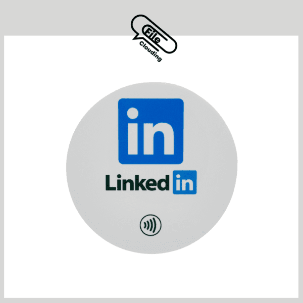 LinkedIn Networking NFC Tab Round Sticker