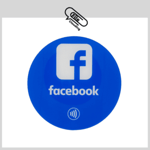 Facebook Connection NFC Tab Round Sticker