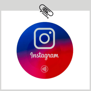 Instagram Follow Us NFC Tab Round Sticker